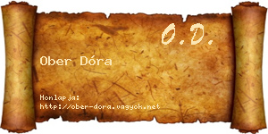 Ober Dóra névjegykártya